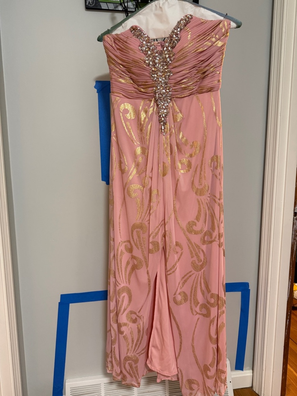 Strapless maxi dress